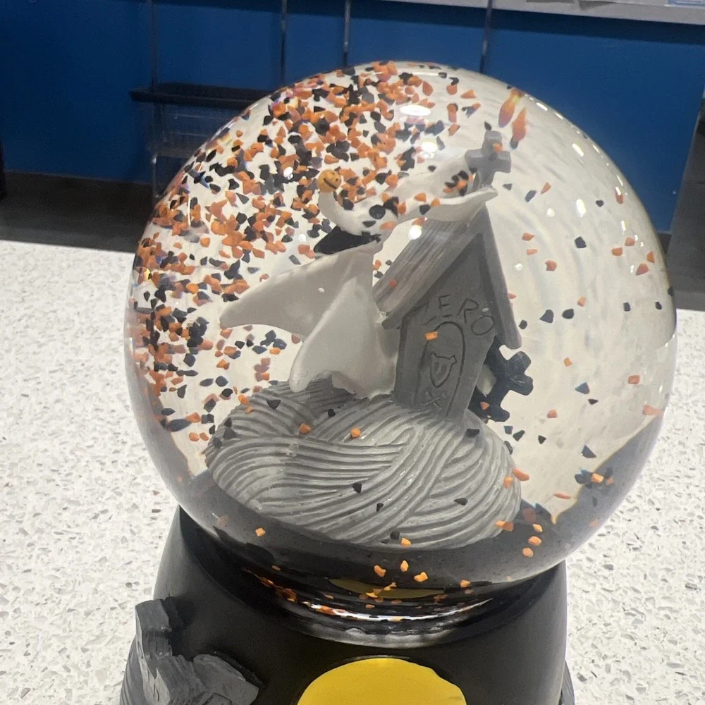 Disney Nightmare Before Christmas Musical Snowglobe w/ Zero ~ Halloween